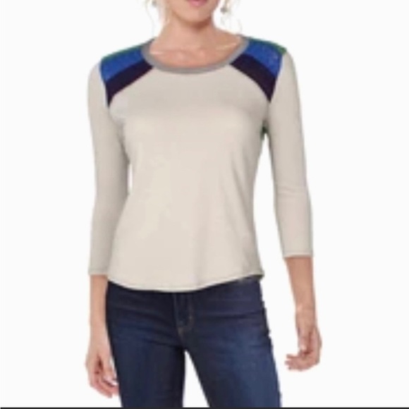 Free People Rainbow Knit In White Combo Top - Picture 3 of 15